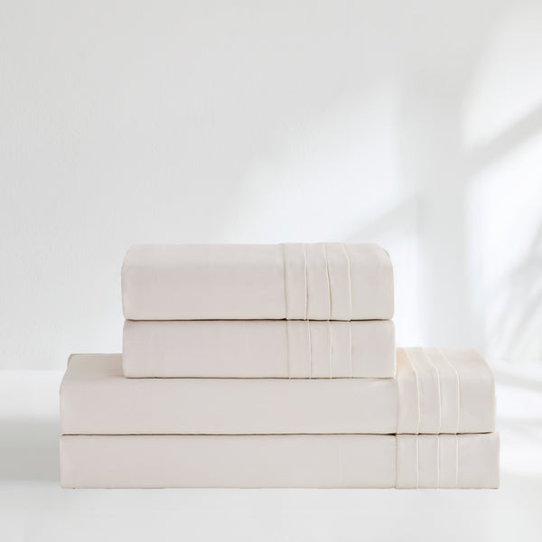 Lush Decor Pleat Cotton Sheet Set