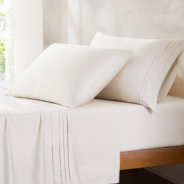 Lush Decor Pleat Cotton Sheet Set