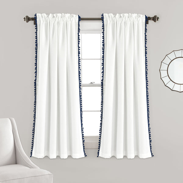 Lush Decor Pom Pom Window Curtain Panel