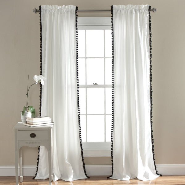 Lush Decor Pom Pom Window Curtain Panel