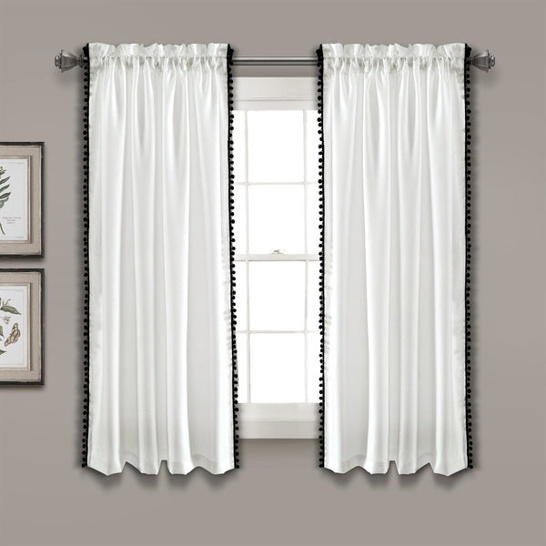 Lush Decor Pom Pom Window Curtain Panel