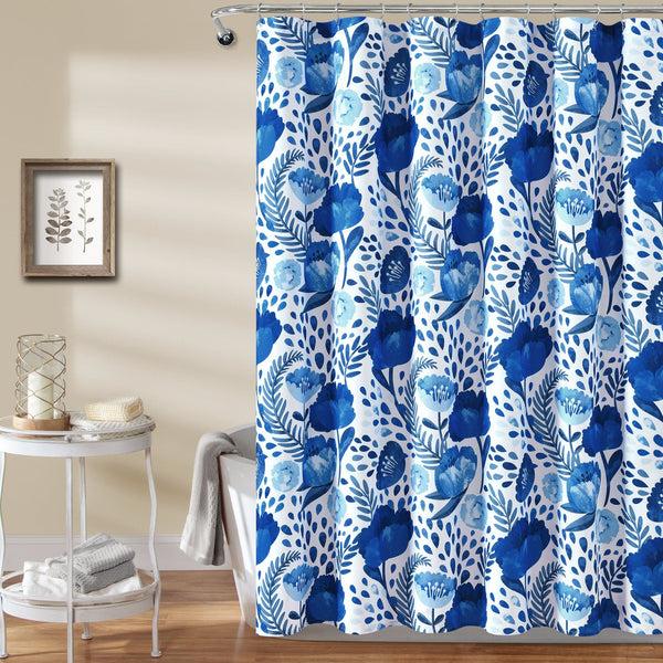 Lush Decor Poppy Garden Shower Curtain