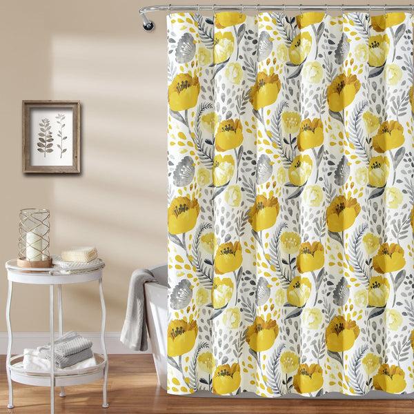 Lush Decor Poppy Garden Shower Curtain
