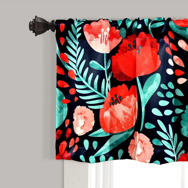 Lush Decor Poppy Garden Valance