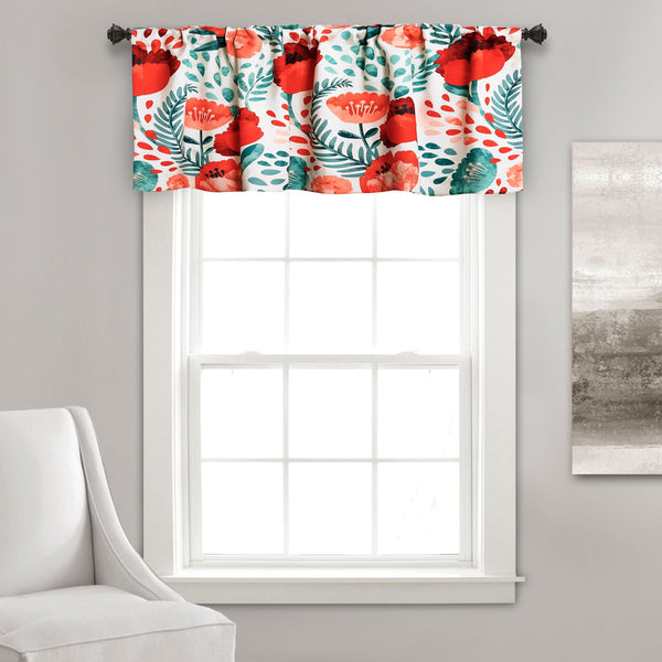 Lush Decor Poppy Garden Valance