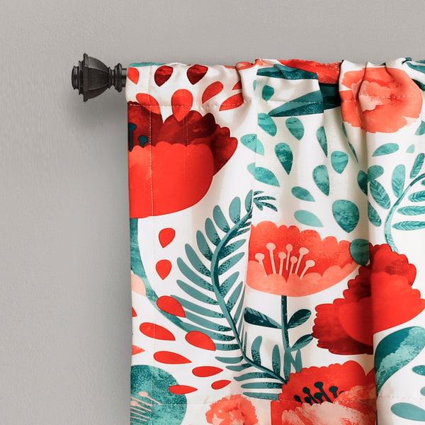 Lush Decor Poppy Garden Valance