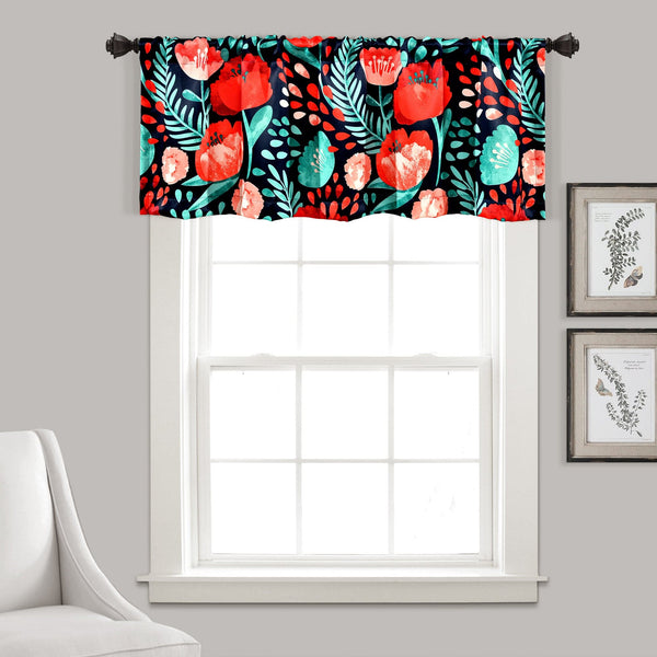 Lush Decor Poppy Garden Valance
