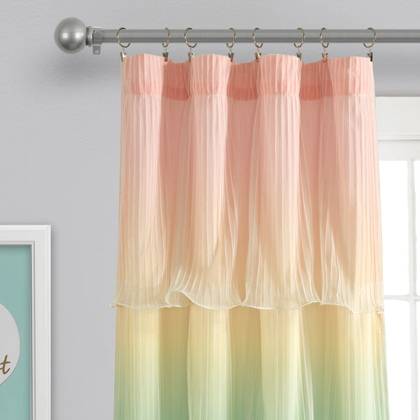 Lush Decor Rainbow Ombre Nerina Window Curtains