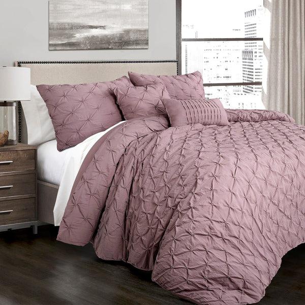 Lush Decor Ravello Pintuck 5 Piece Comforter Set