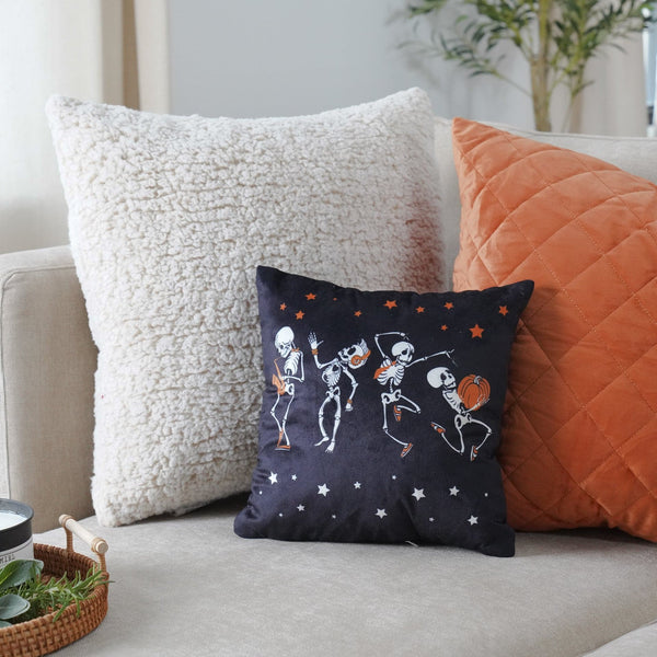 Lush Decor Rocking Skeleton Decorative Pillow