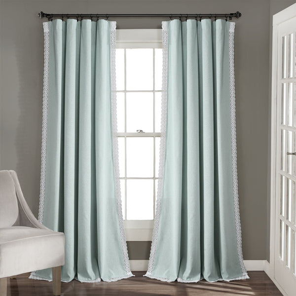 Lush Decor Rosalie Faux Linen Window Panel Set