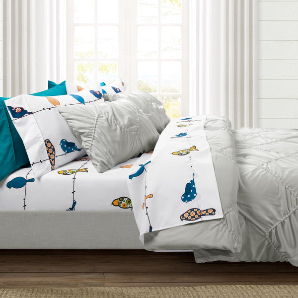 Lush Decor Rowley Birds 6 Piece Soft Sheet Set