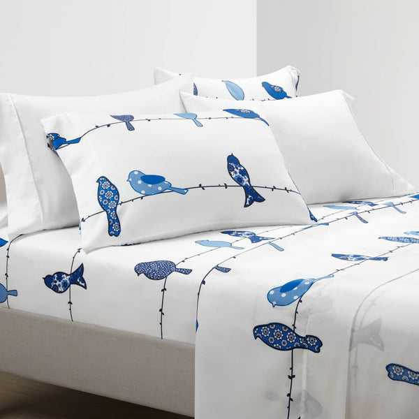 Lush Decor Rowley Birds 6 Piece Soft Sheet Set