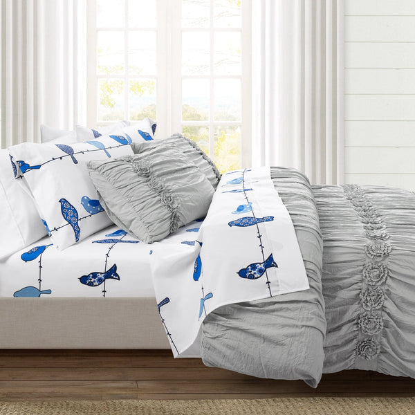 Lush Decor Rowley Birds 6 Piece Soft Sheet Set