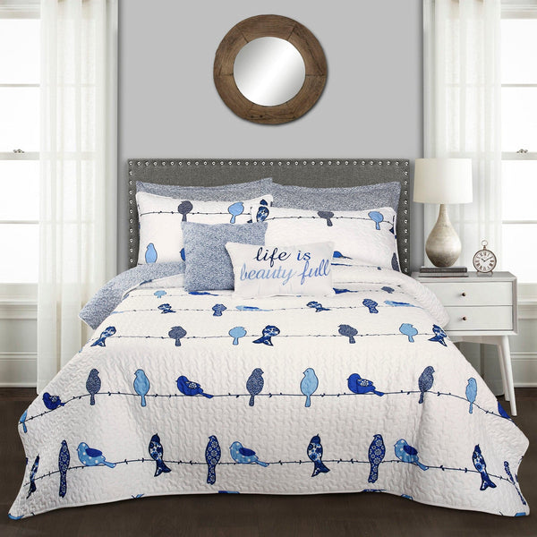 Lush Decor Rowley Birds Quilt 7 Piece Set