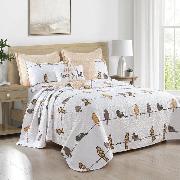 Lush Decor Rowley Birds Quilt 7 Piece Set