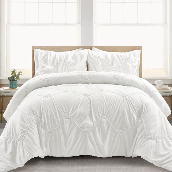 Lush Decor Ruched Chevron Comforter Set