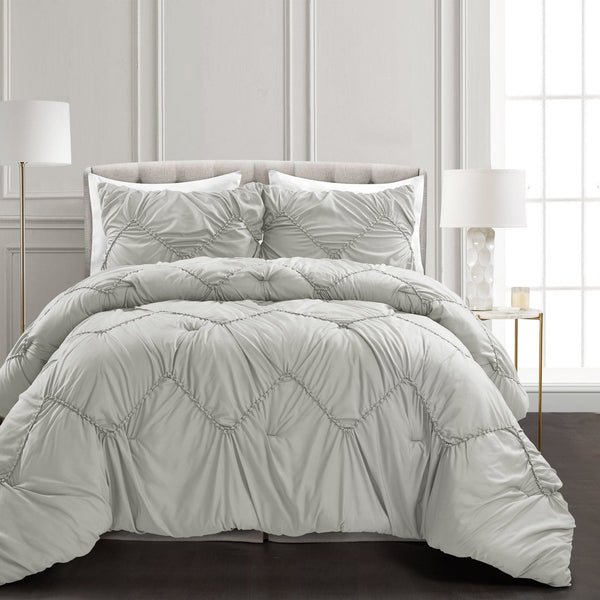 Lush Decor Ruched Chevron Comforter Set