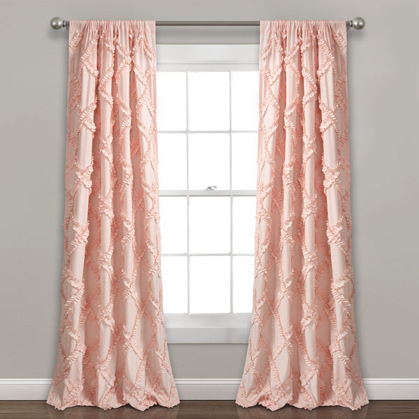 Lush Decor Ruffle Diamond Window Curtain Set