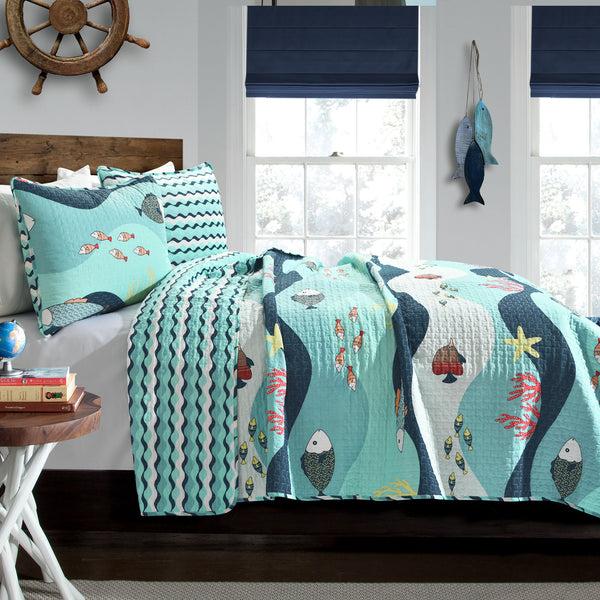 Lush Decor Sea Life Quilt Set