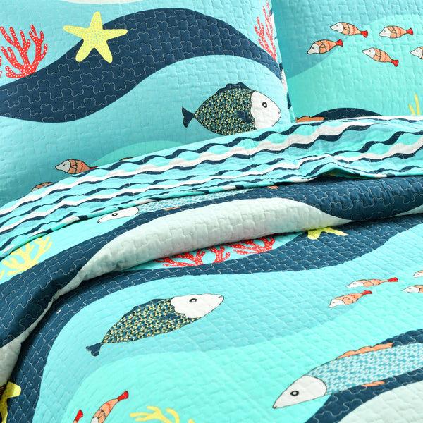 Lush Decor Sea Life Quilt Set