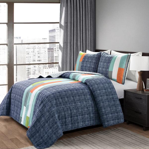 Lush Decor Shelly Stripe Quilt Set