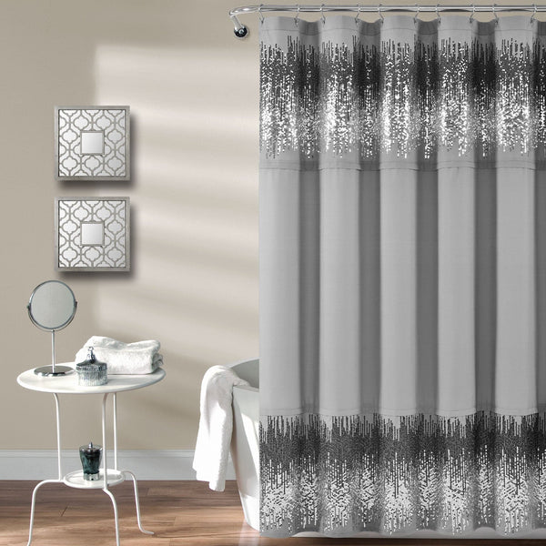Lush Decor Shimmer Sequins Shower Curtain