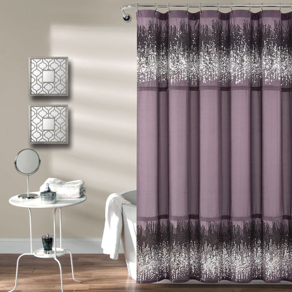 Lush Decor Shimmer Sequins Shower Curtain