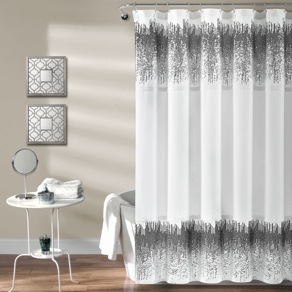 Lush Decor Shimmer Sequins Shower Curtain