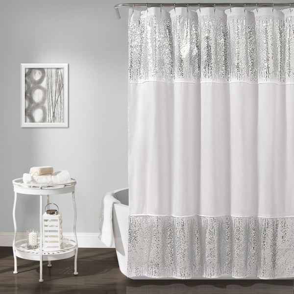 Lush Decor Shimmer Sequins Shower Curtain