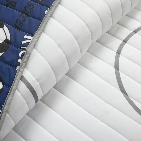 Lush Decor Soccer Game Reversible Quilt Set