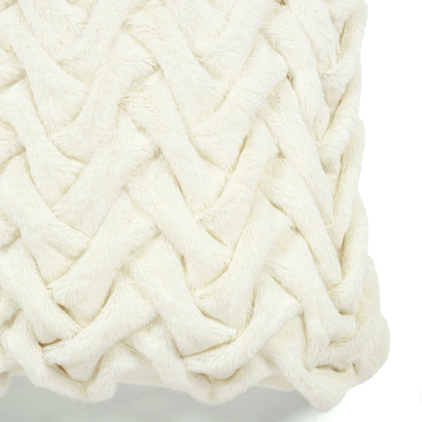 Lush Decor Soft Fur Weave Decorative Pillow Cover