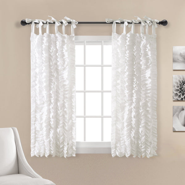 Lush Decor Sophia Ruffle Window Curtain Panel Set