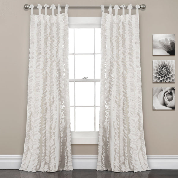 Lush Decor Sophia Ruffle Window Curtain Panel Set