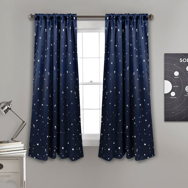 Lush Decor Star Blackout Window Curtain Set