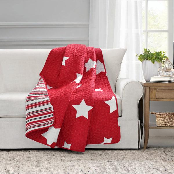 Lush Decor Star Reversible Cotton Throw