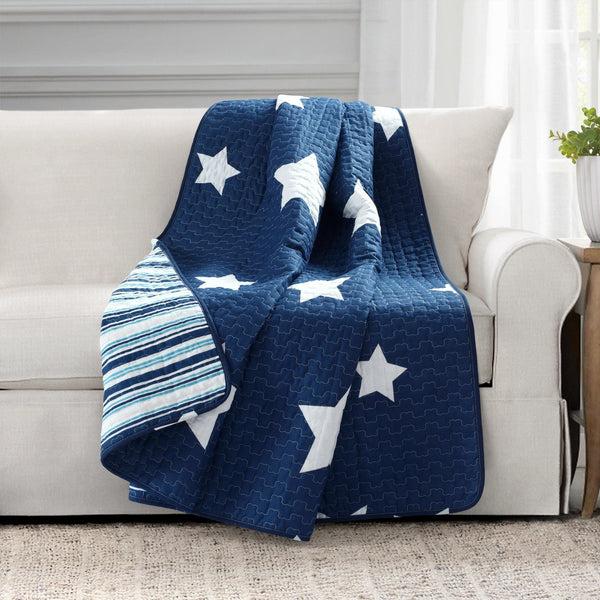 Lush Decor Star Reversible Cotton Throw