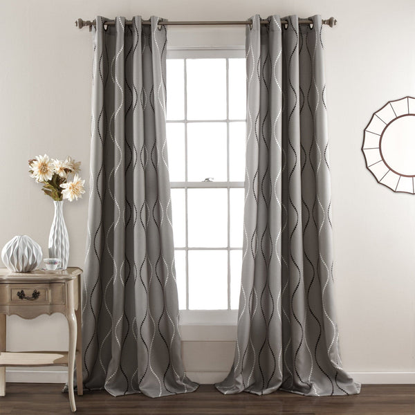 Lush Decor Swirl Light Filtering Window Curtains