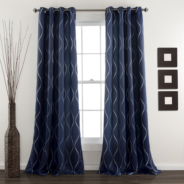 Lush Decor Swirl Light Filtering Window Curtains