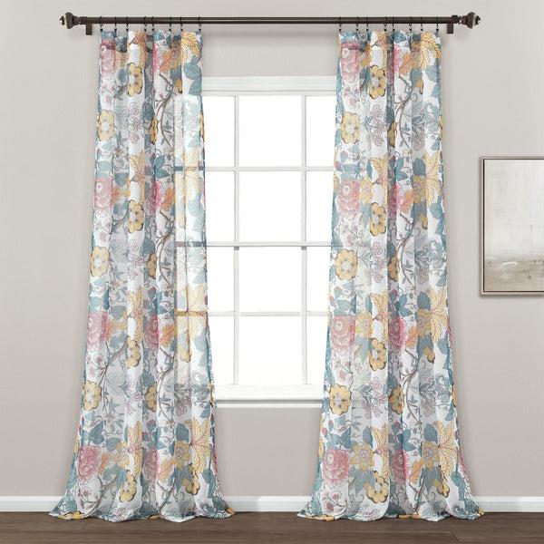 Lush Decor Sydney Sheer Window Curtain Panel Set