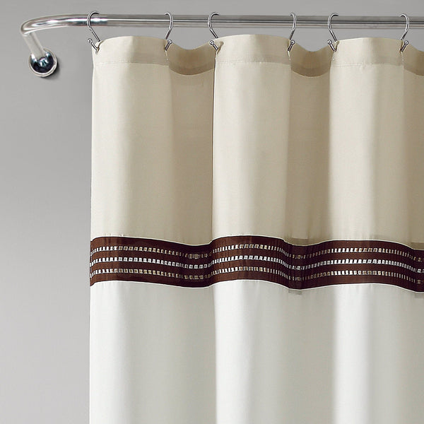 Lush Decor Terra Embroidery Shower Curtain