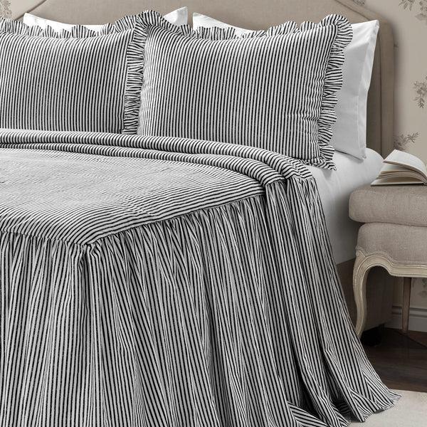 Lush Decor Ticking Stripe Bedspread Set