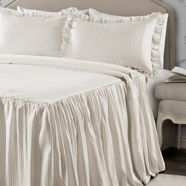 Lush Decor Ticking Stripe Bedspread Set