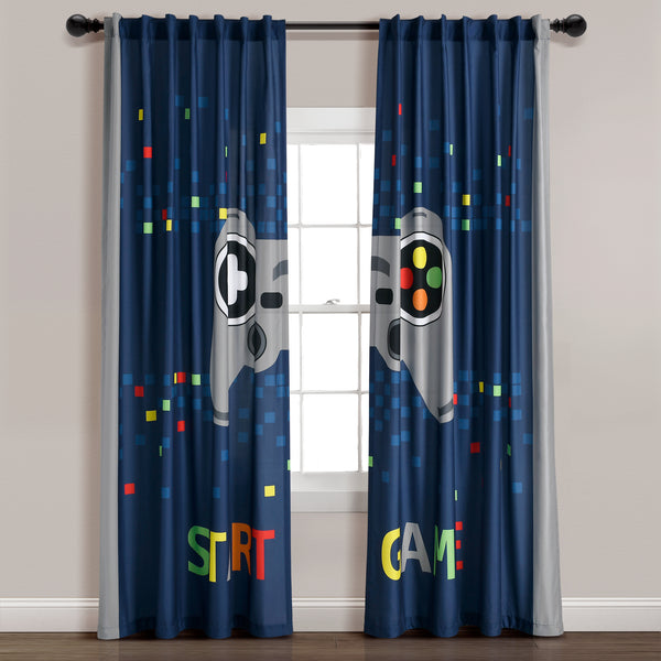 Lush Decor Video Games Window Curtains