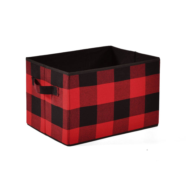 Lush Decor Woven Buffalo Check Gift Box Set