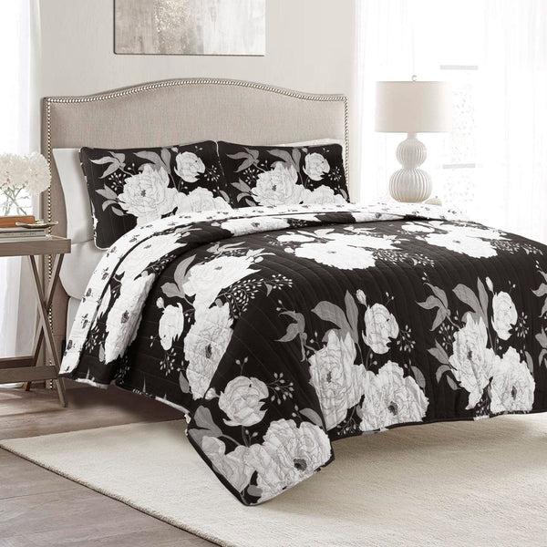 Lush Decor Zinnia Floral 3 Piece Quilt Set