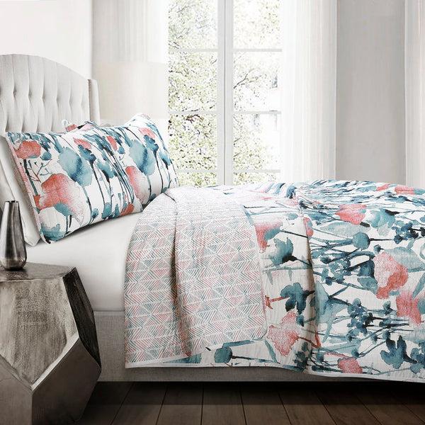 Lush Decor Zuri Flora Quilt 3 Piece Set