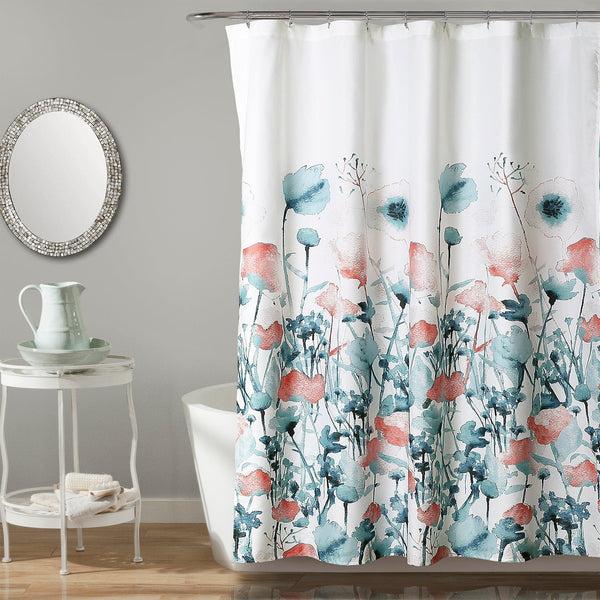 Lush Decor Zuri Flora Shower Curtain