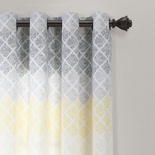 Lush Decor Medallion Ombre Window Curtain Panel Set