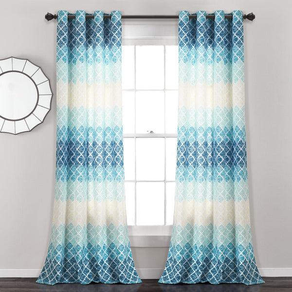 Lush Decor Medallion Ombre Window Curtain Panel Set